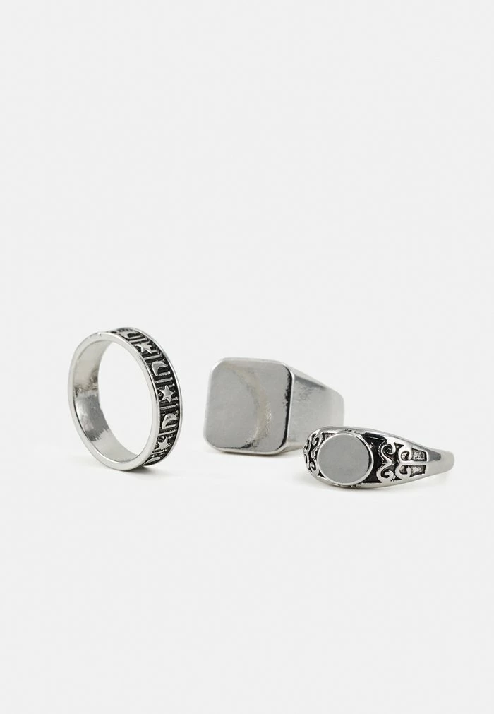 Only & Sons ONSCHARLES 3 PACK - Ring - Silver-coloured 5 Only & Sons ONSCHARLES 3 PACK - Ring - Silver-coloured - Image 3
