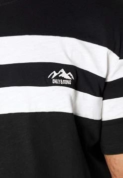 Only & Sons ONSSILAS LOGO TEE - Print T-shirt - Black -Only & Sons shop 0231136cc50742b09e3dda07896ef7e2
