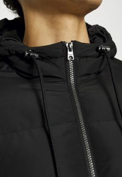 Only & Sons ONSMELVIN QUILTED HOOD JACKET - Winter Jacket - Black/phantom/griffin -Only & Sons shop 02d26932e8114f3984fd6b039ea9b616