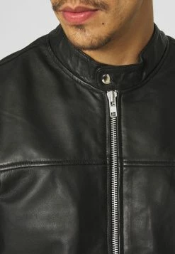 Only & Sons ONSDEAN JACKET - Leather Jacket - Black -Only & Sons shop 042fa17419344e86b911dd64309cfe5d