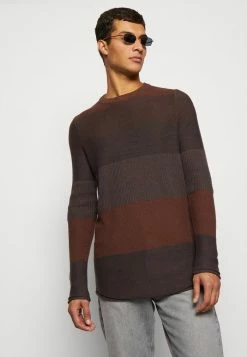 Only & Sons ONSJOE LONGY BLOCK - Jumper - Deep Mahogany -Only & Sons shop 06e985bb788c479aa89b45928fcc6e63