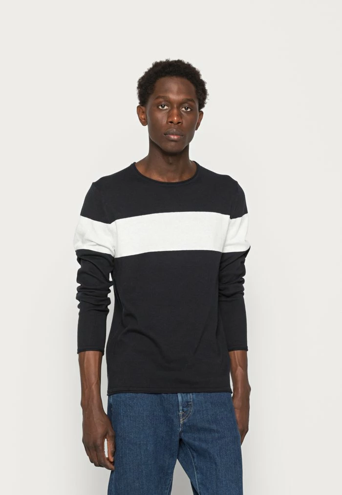 Only & Sons ONSDON CREW NECK STRIPE - Jumper - Dark Navy 3 Only & Sons ONSDON CREW NECK STRIPE - Jumper - Dark Navy