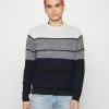 Only & Sons ONSHARM STRIPE BLOCK CREW - Jumper - Dark Navy