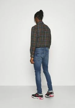 Only & Sons ONSDRAPER CARROT DAMAGE - Slim Fit Jeans - Blue Denim -Only & Sons shop 09d15d7c83504bafb6df55f8d327d763