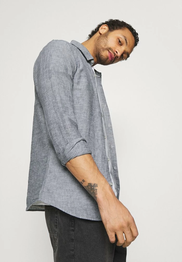 Only & Sons ONSCAIDEN STRIPE - Shirt - Mottled Grey 6 Only & Sons ONSCAIDEN STRIPE - Shirt - Mottled Grey - Image 4