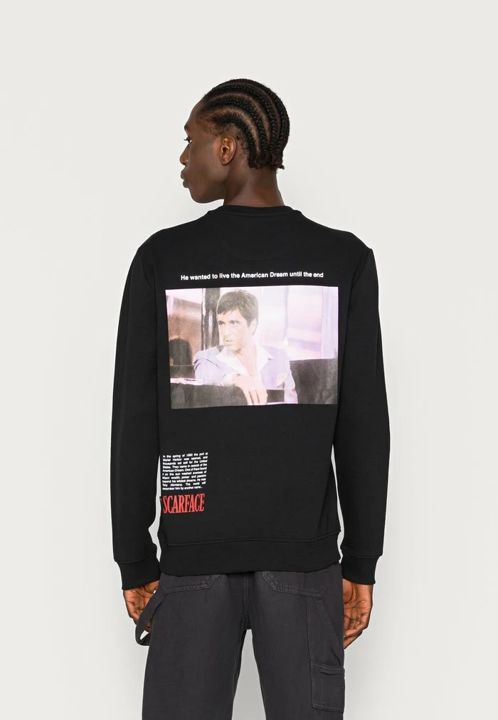 Only & Sons ONSDYLAN SCARFACE CREW - Sweatshirt - Black 5 Only & Sons ONSDYLAN SCARFACE CREW - Sweatshirt - Black - Image 3