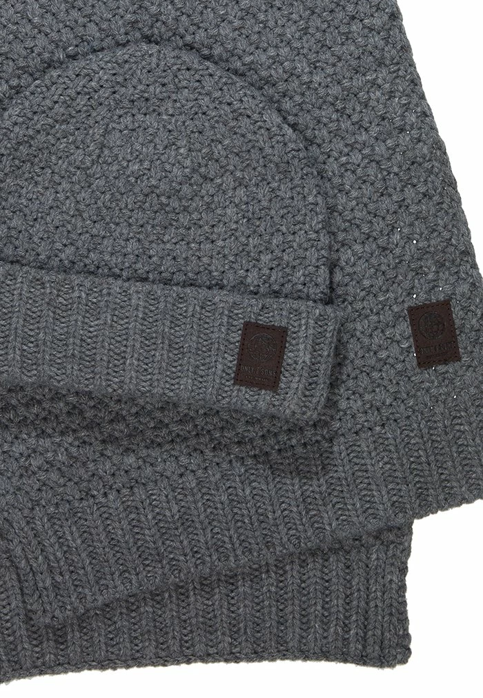 Only & Sons ONSCENZ BOX SCARF BEANIE SET - Scarf - Medium Grey Melange 9 Only & Sons ONSCENZ BOX SCARF BEANIE SET - Scarf - Medium Grey Melange - Image 7