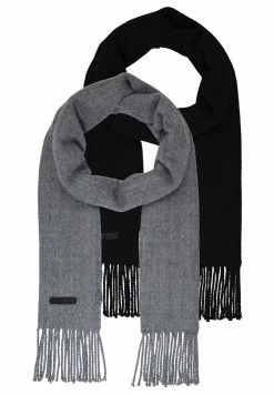 Only & Sons ONSCARLO SCARF 2 PACK UNISEX - Scarf - Black/medium Grey Melange -Only & Sons shop 0edc3623c95645a69eaf95f853205f95