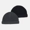 Only & Sons ONSSHORT BEANIE 2 PACK - Beanie - Black/dark Grey Melange -Only & Sons shop 1217f61de0a34976857f3cd1130794b4
