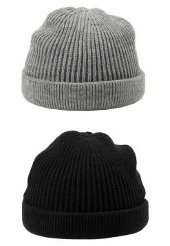 Only & Sons ONSSHORT BEANIE 2 PACK - Beanie - Black/grey Melange -Only & Sons shop 13f90f58b54b4d5aaeb4b9aaec706c6e
