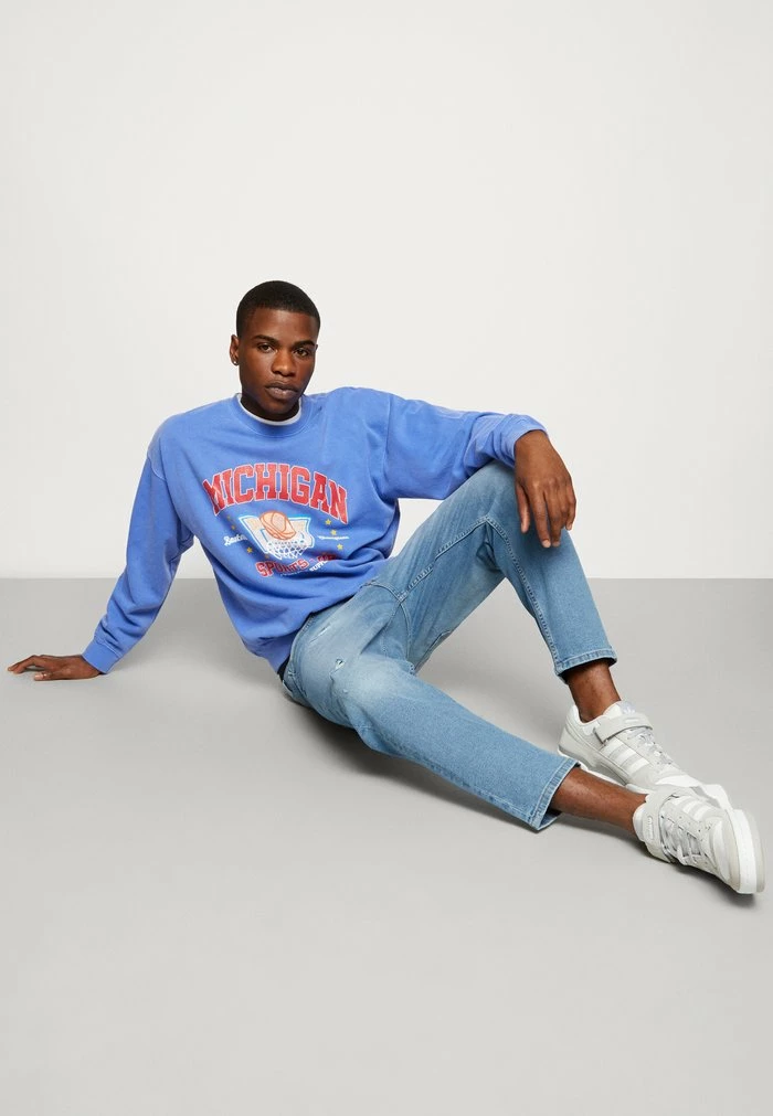 Only & Sons ONSAVI BEAM DAMAGE - Relaxed Fit Jeans - Blue Denim 6 Only & Sons ONSAVI BEAM DAMAGE - Relaxed Fit Jeans - Blue Denim - Image 4