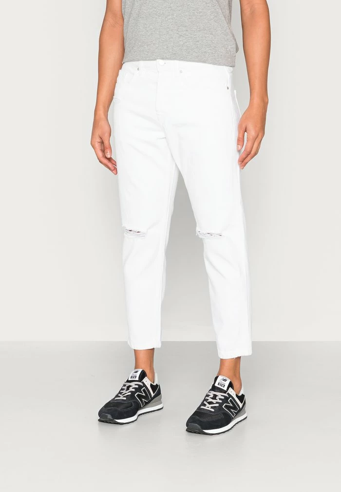 Only & Sons ONSAVI BEAM CROP WHITE DAMAG - Jeans Tapered Fit - White Denim 3 Only & Sons ONSAVI BEAM CROP WHITE DAMAG - Jeans Tapered Fit - White Denim