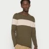 Only & Sons ONSDON CREW NECK STRIPE - Jumper - Olive Night