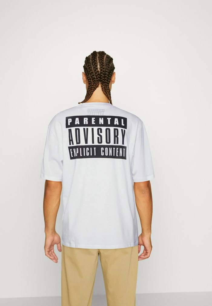 Only & Sons ONSFRED PARENTAL ADVISOR TEE UNISEX - Print T-shirt - White 5 Only & Sons ONSFRED PARENTAL ADVISOR TEE UNISEX - Print T-shirt - White - Image 3