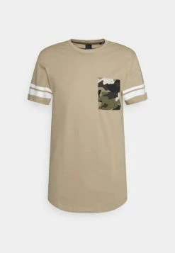 Only & Sons ONSTYLER LONGY POCKET TEE - Print T-shirt - Chinchilla