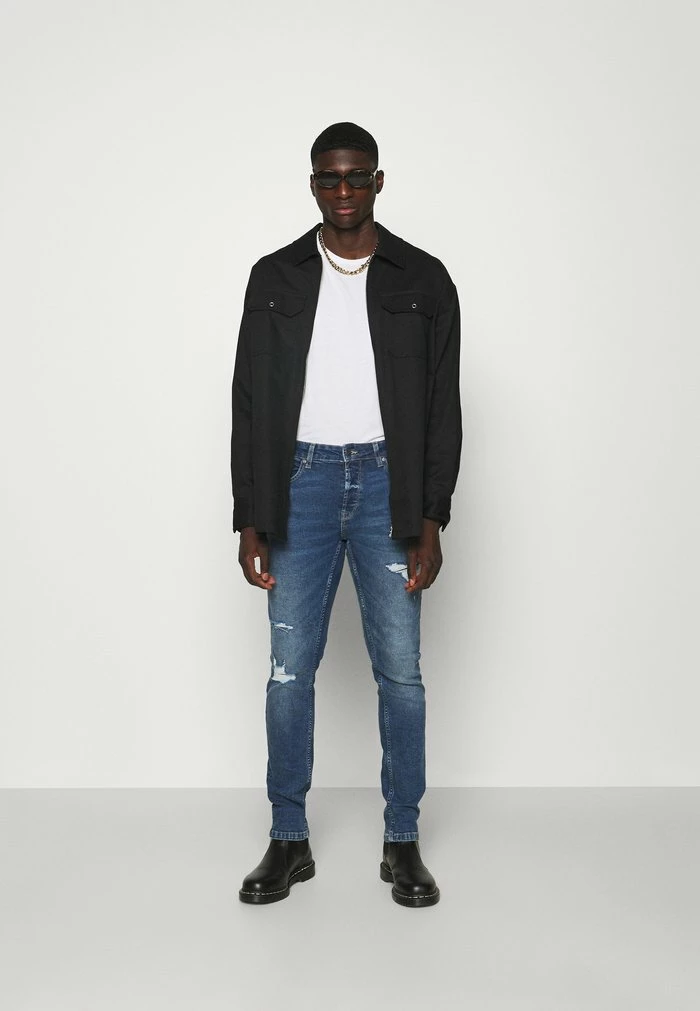 Only & Sons ONSLOOM SLIM LIFE BLUEDESTROY - Slim Fit Jeans - Blue Denim 4 Only & Sons ONSLOOM SLIM LIFE BLUEDESTROY - Slim Fit Jeans - Blue Denim - Image 2