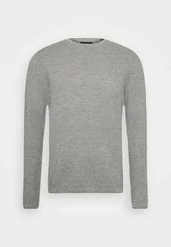 Only & Sons ONSPANTER STRUC CREW NOOS - Jumper - Medium Grey Melange -Only & Sons shop 2513f8a5eef94765ab31c1de4badd714