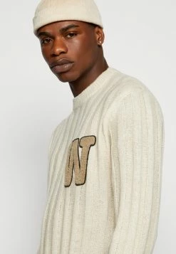 Only & Sons ONSVARSITYCHEST BADGE - Jumper - Silver Lining -Only & Sons shop 27e0408e04744c27aac7032f1fa2bcef