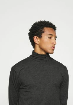 Only & Sons ONSMICHAN SLIM ROLLNECK TEE - Long Sleeved Top - Dark Grey Melange -Only & Sons shop 2a90e52998e0461e86ebdfc3cbef5a66