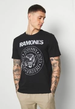 Only & Sons ONSRAMONES FRONT PRINT TEE - Print T-shirt - Black