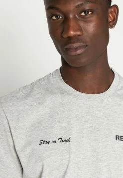 Only & Sons ONSWARMUP LIFE TEE - Print T-shirt - Light Grey Melange -Only & Sons shop 2e0736282ec04970bfd11c522f4831aa