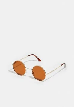 Only & Sons ONSSUNGLASSES ROUND UNISEX - Sunglasses - Chocolate Brown/gold-coloured
