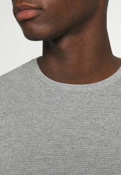 Only & Sons ONSPANTER STRUC CREW NOOS - Jumper - Medium Grey Melange -Only & Sons shop 328e859f13af4b37bd31cac022647b24