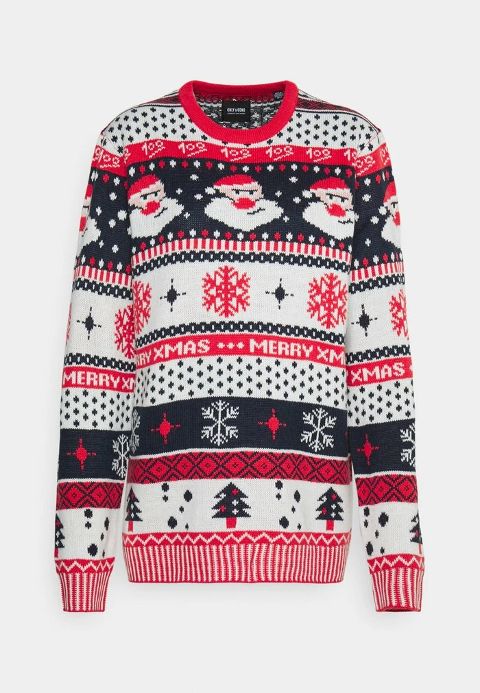 Only & Sons ONSX-MAS MULTI JAQUARD - Jumper - Black 6 Only & Sons ONSX-MAS MULTI JAQUARD - Jumper - Black - Image 4