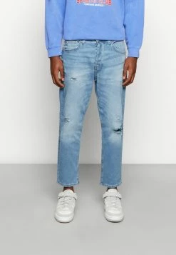 Only & Sons ONSAVI BEAM DAMAGE - Relaxed Fit Jeans - Blue Denim