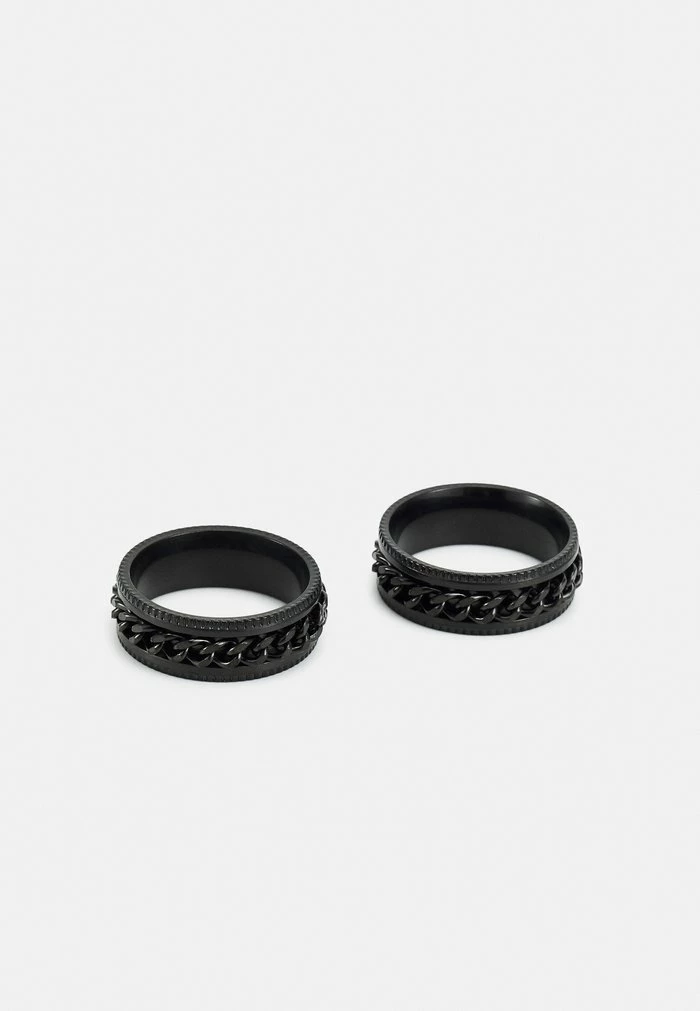 Only & Sons ONSCONNER 2 PACK - Ring - Black 4 Only & Sons ONSCONNER 2 PACK - Ring - Black - Image 2