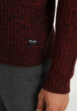Only & Sons ONSLAZLO STRIPED CREW NECK - Jumper - Cabernet -Only & Sons shop 3e4e8c1407f4437b85216d426a233aac