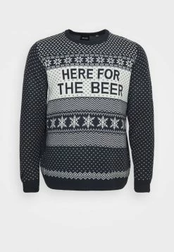 Only & Sons ONSXMAS GRUMPY BEER - Jumper - Dark Navy -Only & Sons shop 3f13c5a1512045f3947bdfe23950b14e