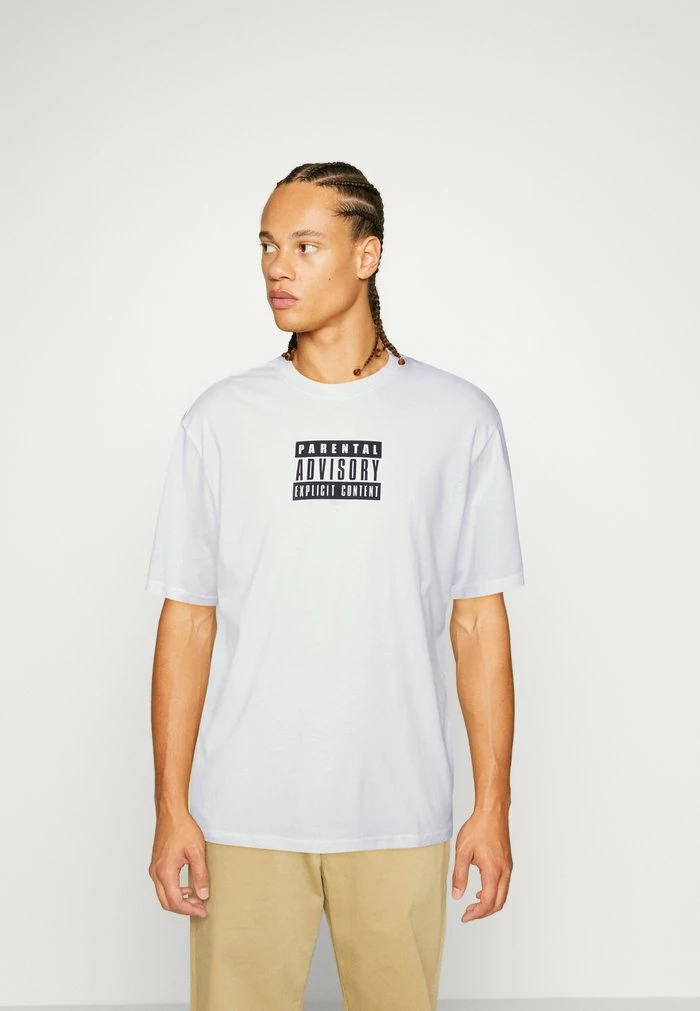 Only & Sons ONSFRED PARENTAL ADVISOR TEE UNISEX - Print T-shirt - White 3 Only & Sons ONSFRED PARENTAL ADVISOR TEE UNISEX - Print T-shirt - White