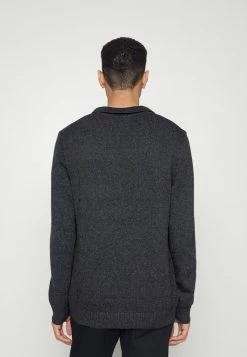 Only & Sons ONSPOWEE LIFE STRAIGHT - Jumper - Dark Grey Melange -Only & Sons shop 41e6af322ef245a8bd41402cb1aec72d