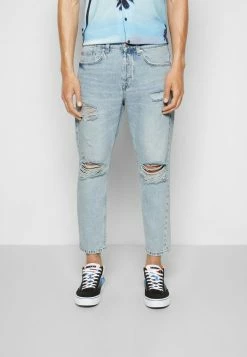 Only & Sons ONSAVI BEAM CROP DAMAGE - Jeans Tapered Fit - Blu -Only & Sons shop 42327d9c51c04954a1920f8c53c0b228