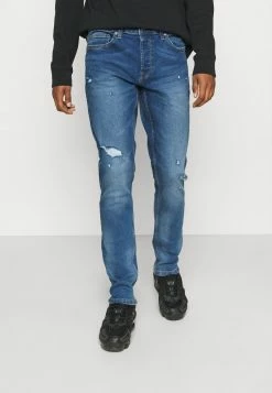 Only & Sons ONSLOOM LIFE DAMAG - Slim Fit Jeans - Blue Denim