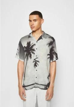 Only & Sons ONSBANE LIFE PALM SHIRT - Shirt - Black -Only & Sons shop 44e6cc5809464ff3a6f965bb7002d867