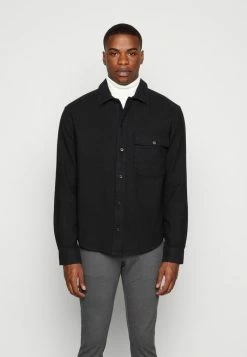 Only & Sons ONSTOM LIFE SLUB SOLID - Shirt - Black
