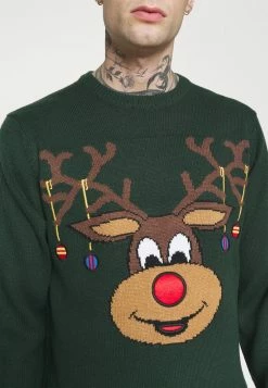 Only & Sons ONSXMAS FUNNY FRONT BADGE - Jumper - Pine Grove -Only & Sons shop 4af3b4e583dd42b397cefebbffab3b0d