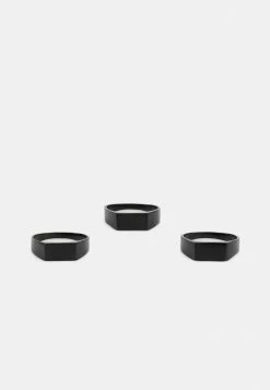 Only & Sons ONSCALVIN RING UNISEX 3 PACK - Ring - Black