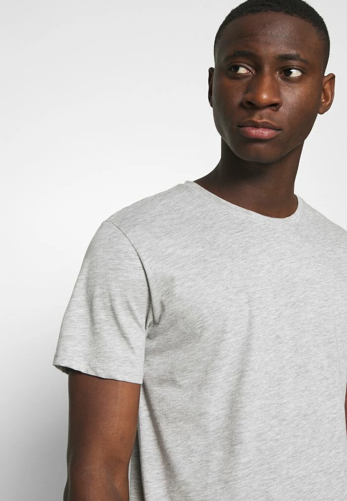 Only & Sons ONSMATT LONGY TEE 3 PACK - Basic T-shirt - Light Grey Melange/white Gray/black 8 Only & Sons ONSMATT LONGY TEE 3 PACK - Basic T-shirt - Light Grey Melange/white Gray/black - Image 6