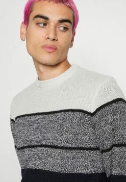 Only & Sons ONSHARM STRIPE BLOCK CREW - Jumper - Dark Navy -Only & Sons shop 50e47c03de804551bc101679f1a9e4de