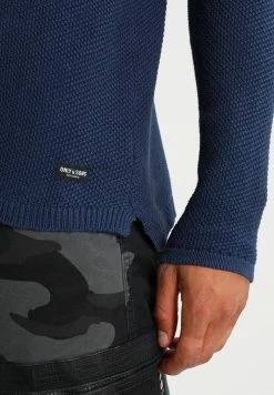 Only & Sons ONSDAN STRUCTURE CREW NECK - Jumper - Dress Blues -Only & Sons shop 51b48460c11541809a99a9a85cccf11a