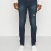 Only & Sons ONSWARP LIFE DAMAGE - Slim Fit Jeans - Blue Denim
