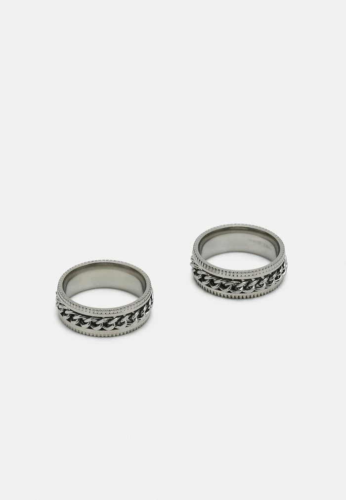 Only & Sons ONSCONNER 2 PACK - Ring - Silver-coloured 4 Only & Sons ONSCONNER 2 PACK - Ring - Silver-coloured - Image 2