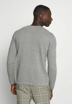 Only & Sons ONSPANTER STRUC CREW NOOS - Jumper - Medium Grey Melange -Only & Sons shop 5a7e632f17464c5eb07ee430c777843d
