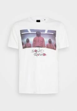 Only & Sons ONSSQUIDGAME REG TEE UNISEX - Print T-shirt - White -Only & Sons shop 5d5e9476627345868ee6e075a17cd538