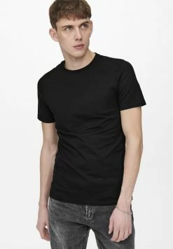 Only & Sons ONSBASIC SLIM O-NECK 2PACK - Basic T-shirt - Black