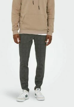 Only & Sons ONSMARK CHECK PANTS - Trousers - Slate Black