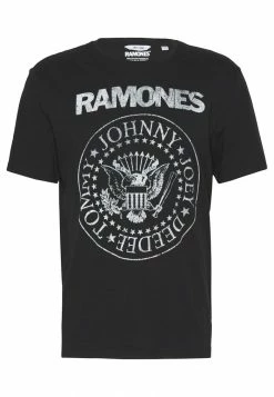Only & Sons ONSRAMONES FRONT PRINT TEE - Print T-shirt - Black -Only & Sons shop 687016b6e9414e08bcf95cc2fd3082d9